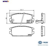 HELLA 8DB 355 009-291 Brake pad set