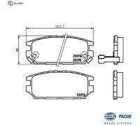 HELLA 8DB 355 009-291 Brake pad set