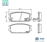 HELLA 8DB 355 009-291 Brake pad set