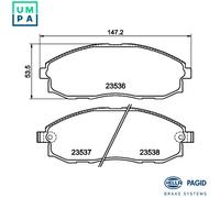 HELLA 8DB 355 009-381 Brake pad set
