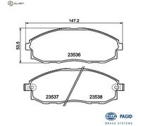 HELLA 8DB 355 009-381 Brake pad set