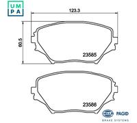 HELLA 8DB 355 009-741 Brake pad set