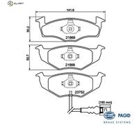 BRAKE PAD SET DISC BRAKE 8DB 355 009-801 FOR SKODA FABIA/II/Combi/Praktik VW
