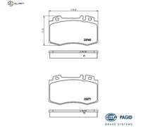 BRAKE PAD SET DISC BRAKE 8DB 355 010-101 FOR MERCEDES-BENZ M 271.948 1.8L 4cyl