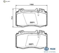 HELLA 8DB 355 010-171 Brake pad set