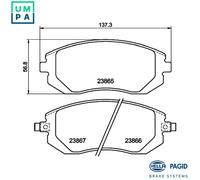 HELLA 8DB 355 010-211 Brake pad set