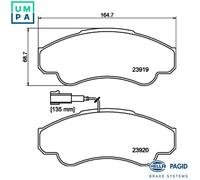 HELLA 8DB 355 010-401 Brake pad set