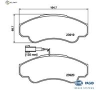 HELLA 8DB 355 010-401 Brake pad set