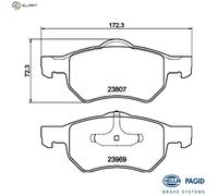 BRAKE PAD SET DISC BRAKE 8DB 355 010-641 FOR CHRYSLER GRAND/VOYAGER/IV/III 2.5L
