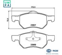BRAKE PAD SET DISC BRAKE 8DB 355 010-641 FOR CHRYSLER GRAND/VOYAGER/IV/III 2.5L