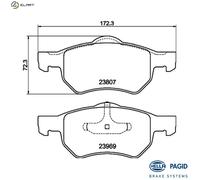 BRAKE PAD SET DISC BRAKE 8DB 355 010-641 FOR CHRYSLER GRAND/VOYAGER/IV/III 2.5L