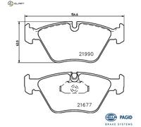 HELLA 8DB 355 010-711 Brake pad set