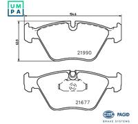 HELLA 8DB 355 010-711 Brake pad set
