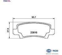 BRAKE PAD SET DISC BRAKE 8DB 355 010-841 FOR TOYOTA COROLLA/FIELDER/ALLEX 1.8L