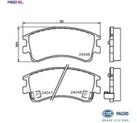HELLA 8DB 355 011-141 Brake pad set