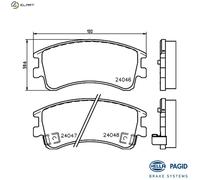 HELLA 8DB 355 011-141 Brake pad set