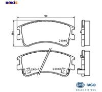 HELLA 8DB 355 011-141 Brake pad set