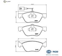 BRAKE PAD SET DISC BRAKE 8DB 355 011-211 FOR FIAT J2/Y2 1.8L 4cyl PUNTO 2.4L