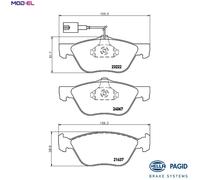 HELLA 8DB 355 011-211 Brake pad set