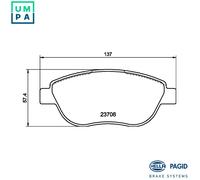 BRAKE PAD SET DISC BRAKE 8DB 355 011-331 FOR PEUGEOT 207/SW 307/CC FIAT 1.6L 307