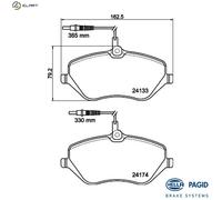 New Brake Pad Set, disc brake for CITROËN PEUGEOT:C6,407,607,C5 III,407 SW