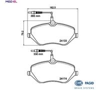 New Brake Pad Set, disc brake for CITROËN PEUGEOT:C6,407,607,C5 III,407 SW