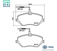 New Brake Pad Set, disc brake for CITROËN PEUGEOT:C6,407,607,C5 III,407 SW