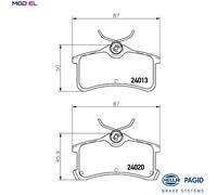 HELLA 8DB 355 011-511 Brake pad set