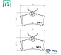 BRAKE PAD SET DISC BRAKE 8DB 355 011-511 FOR TOYOTA 1ZZ-FE 1.8L 2C-TE 2.0L 4cyl