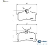 HELLA 8DB 355 011-511 Brake pad set