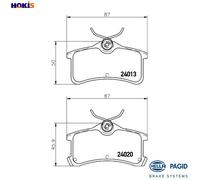 HELLA 8DB 355 011-511 Brake pad set