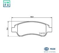 HELLA 8DB 355 011-521 Brake pad set