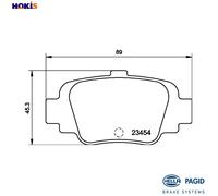 HELLA 8DB 355 011-551 Brake pad set
