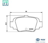 BRAKE PAD SET DISC BRAKE 8DB 355 011-551 FOR NISSAN CGA3DE 1.3L CG10DE 1.0L 4cyl