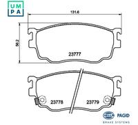 BRAKE PAD SET DISC BRAKE 8DB 355 011-561 FOR ZOTYE BESTURN GAC MAZDA