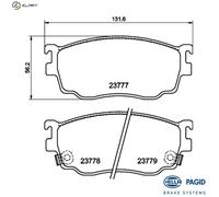 BRAKE PAD SET DISC BRAKE 8DB 355 011-561 FOR ZOTYE BESTURN GAC MAZDA