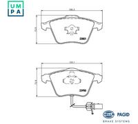 BRAKE PAD SET DISC BRAKE 8DB 355 011-711 FOR AUDI A4/S4/Convertible A6/S6 2.0L