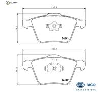 HELLA 8DB 355 011-721 Brake pad set