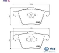 HELLA 8DB 355 011-721 Brake pad set