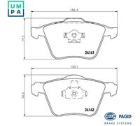 BRAKE PAD SET DISC BRAKE 8DB 355 011-721 FOR VOLVO ASIA C583Q 2.5L 5cyl 2.4L