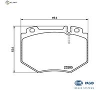 BRAKE PAD SET DISC BRAKE 8DB 355 011-831 FOR MERCEDES-BENZ M113.960/966 5.0L