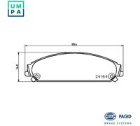 BRAKE PAD SET DISC BRAKE 8DB 355 011-891 FOR DODGE LANCIA CHRYSLER 2.4L 4cyl 300