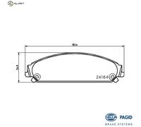 HELLA 8DB 355 011-891 Brake pad set