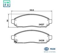 HELLA 8DB 355 012-071 Brake pad set