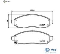 HELLA 8DB 355 012-071 Brake pad set