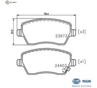 BRAKE PAD SET DISC BRAKE 8DB 355 012-301 FOR SUZUKI VAUXHALL AGILA/Mk/II OPEL