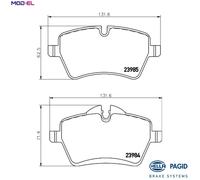 BRAKE PAD SET DISC BRAKE 8DB 355 012-341 FOR MINI CLUBMAN N14B16A/B16AB 1.6L