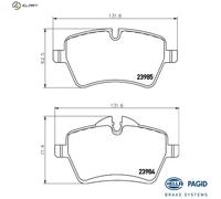HELLA 8DB 355 012-341 Brake pad set
