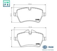 BRAKE PAD SET DISC BRAKE 8DB 355 012-341 FOR MINI CLUBMAN N14B16AB/B16A 1.6L