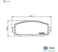 BRAKE PAD SET DISC BRAKE 8DB 355 012-361 FOR TOYOTA YARIS/Hatchback/Van/VITZ